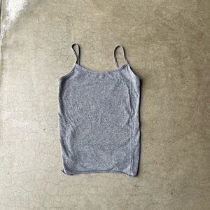 Aeropostale Gray Fitted Sleeveless Camisole